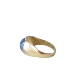 Bague Jonc Or Jaune Et Saphir étoilé -Castafiore Boutique bague jonc or jaune et saphir etoile 113220