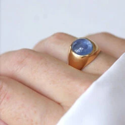 Bague Jonc Or Jaune Et Saphir étoilé -Castafiore Boutique bague jonc or jaune et saphir etoile 613218