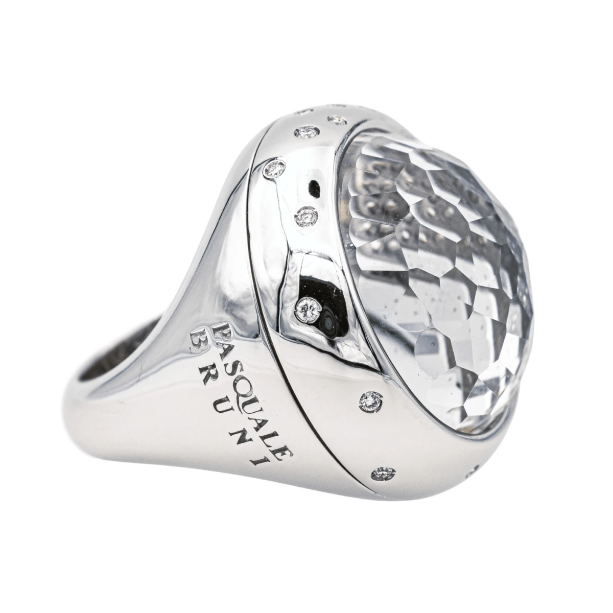 Bague Jonc PASQUALE BRUNI En Or Blanc, Quartz, Saphirs Et Diamants 7 Bague Jonc PASQUALE BRUNI En Or Blanc, Quartz, Saphirs Et Diamants – Image 7