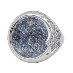 Bague Jonc PASQUALE BRUNI En Or Blanc, Quartz, Saphirs Et Diamants 9 Bague Jonc PASQUALE BRUNI En Or Blanc, Quartz, Saphirs Et Diamants -Castafiore Boutique bague jonc pasquale bruni en or blanc quartz saphirs et diamants 873456