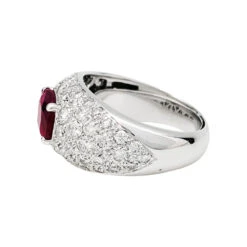 Miller Bague Jonc Pavage Diamant, Rubis 1,78 Carats -Castafiore Boutique bague jonc pavage diamant rubis 178 carats 750449