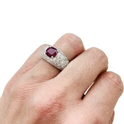 Miller Bague Jonc Pavage Diamant, Rubis 1,78 Carats -Castafiore Boutique bague jonc pavage diamant rubis 178 carats 869912
