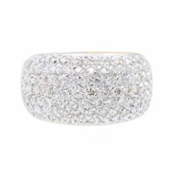 Bague Jonc Pavé Diamants En Or Jaune