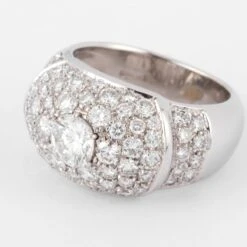 Bague Jonc Pavée De Diamant De Diamant -Castafiore Boutique bague jonc pavee de diamant de diamant 902735