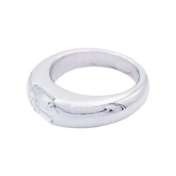 Miller Bague Jonc Sertie D'une Diamant Taille émeraude -Castafiore Boutique bague jonc sertie dune diamant taille emeraude 120924