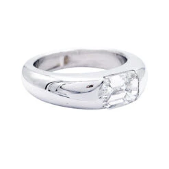 Miller Bague Jonc Sertie D'une Diamant Taille émeraude -Castafiore Boutique bague jonc sertie dune diamant taille emeraude 840063