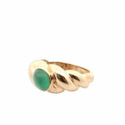 Bague Jonc VAN CLEEF & ARPELS En Or Jaune Et Chrysoprase -Castafiore Boutique bague jonc van cleef arpels en or jaune et chrysoprase 760357