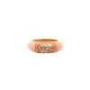 Bague Jonc VAN CLEEF & ARPELS "Philippine" En Or Jaune, Corail Et Diamants