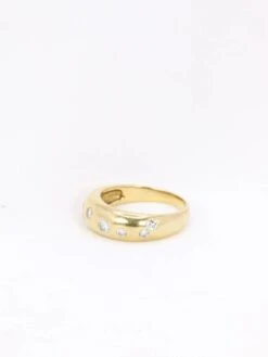 Bague Jonc Vintage En Or Et Diamants -Castafiore Boutique bague jonc vintage en or et diamants 374985