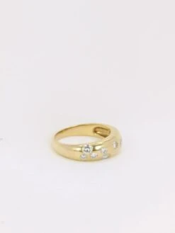 Bague Jonc Vintage En Or Et Diamants -Castafiore Boutique bague jonc vintage en or et diamants 669058