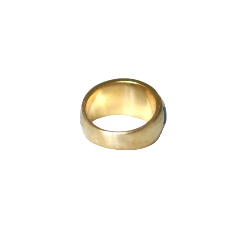 Bague Jonc Vintage En Or Jaune Et Mosaïque, Alain Clozeau 10 Bague Jonc Vintage En Or Jaune Et Mosaïque, Alain Clozeau – Image 10