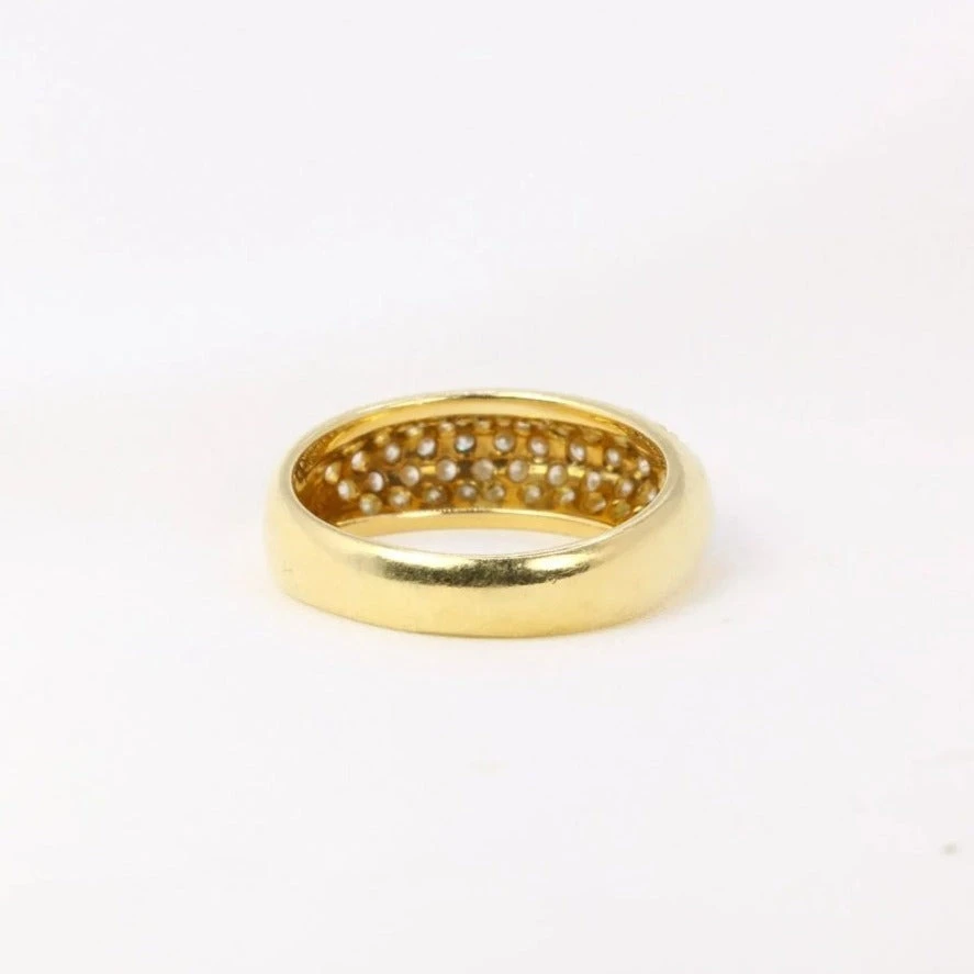 Bague Jonc Vintage En Or Pavée De Diamants 5 Bague Jonc Vintage En Or Pavée De Diamants – Image 5