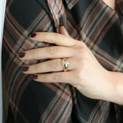 Bague Jonc En Or Et Diamant -Castafiore Boutique bague jonc vintage or jaune diamant rond 05 carat 549785