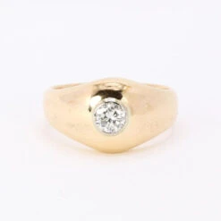 Bague Jonc En Or Et Diamant -Castafiore Boutique bague jonc vintage or jaune diamant rond 05 carat 614024