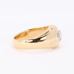 Bague Jonc En Or Et Diamant -Castafiore Boutique bague jonc vintage or jaune diamant rond 05 carat 871496