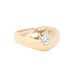 Bague Jonc En Or Et Diamant