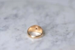 Bague Jonc Vintage Or Rose Et Diamant -Castafiore Boutique bague jonc vintage or rose et diamant 107960