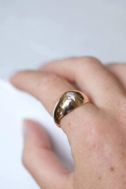 Bague Jonc Vintage Or Rose Et Diamant -Castafiore Boutique bague jonc vintage or rose et diamant 825368