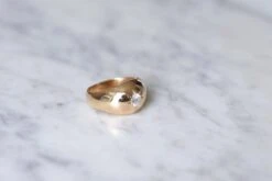 Bague Jonc Vintage Or Rose Et Diamant -Castafiore Boutique bague jonc vintage or rose et diamant 952790