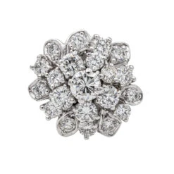 Bague Marguerite En Or Blanc Et Diamant