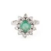 Bague Marguerite En Or Blanc, Platine, Pierre Verte Et Diamants -Castafiore Boutique bague marguerite en or blanc platine pierre verte et diamants 534145