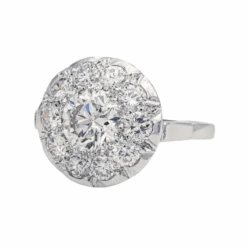 Bague Marguerite En Platine Et Diamants -Castafiore Boutique bague marguerite en platine et diamants 733953