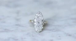 Bague Marquise Diamants Or Rose Et Platine -Castafiore Boutique bague marquise diamants or rose et platine 674195