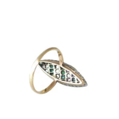 Bague Marquise émeraudes Et Diamants -Castafiore Boutique bague marquise emeraudes et diamants 348425