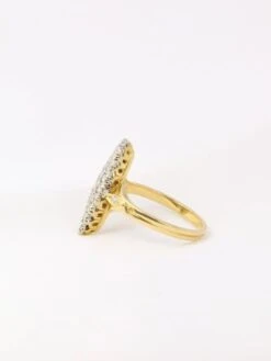 Bague Marquise Vintage Or Diamants -Castafiore Boutique bague marquise vintage or diamants 422483