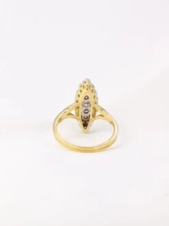 Bague Marquise Vintage Or Diamants -Castafiore Boutique bague marquise vintage or diamants 600751