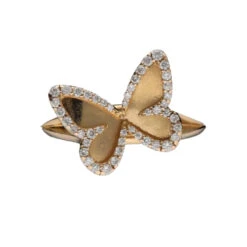 Bague MESSIKA "Butterfly" En Or Rose Et Diamants