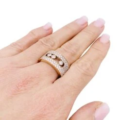 Miller Bague Messika, "Move Joaillerie Pavée", Or Rose, Diamants. -Castafiore Boutique bague messika move joaillerie pavee or rose diamants 136701