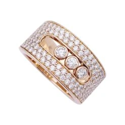 Miller Bague Messika, "Move Joaillerie Pavée", Or Rose, Diamants. -Castafiore Boutique bague messika move joaillerie pavee or rose diamants 629993