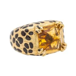 Bague Mitza Dior En Or Jaune Avec Citrine -Castafiore Boutique bague mitza dior en or jaune avec citrine 219541