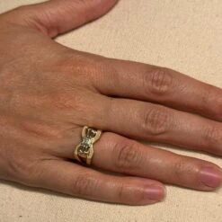 Bague Nœud Papillon En Or Rose Et Diamant 8 Bague Nœud Papillon En Or Rose Et Diamant -Castafiore Boutique bague noeud papillon en or 283015