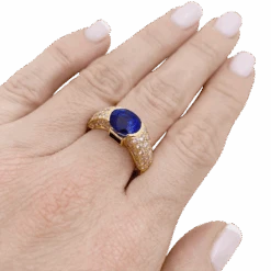 Miller Bague O.J.PERRIN Or Jaune, Saphirs Et Diamants -Castafiore Boutique bague ojperrin or jaune saphirs et diamants 773077