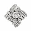 Bague Entourage En Or Blanc Et Diamants