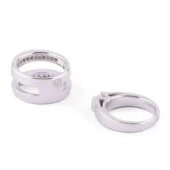 Bague Or Gris Et Diamant Princesse -Castafiore Boutique bague or gris et diamant princesse 335554