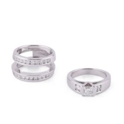 Bague Or Gris Et Diamant Princesse -Castafiore Boutique bague or gris et diamant princesse 924792