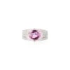 Bague Or Gris Et Saphir Rose