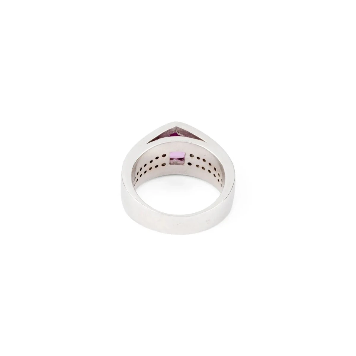 Bague Or Gris Et Saphir Rose 6 Bague Or Gris Et Saphir Rose – Image 6