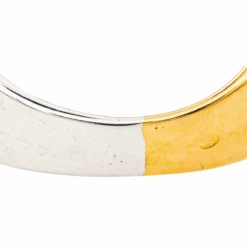 Bague Bandeau En Or Blanc Et Or Jaune -Castafiore Boutique bague or jaune 1345039