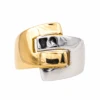 Bague Bandeau En Or Blanc Et Or Jaune 15 Bague Bandeau En Or Blanc Et Or Jaune -Castafiore Boutique bague or jaune 7786583