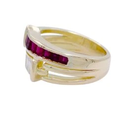 Miller Bague Or Jaune, Diamants Et Rubis -Castafiore Boutique bague or jaune diamants et rubis 850300