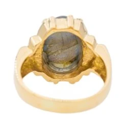 Bague En Or Jaune Et Labradorite -Castafiore Boutique bague or jaune labradorite 179045