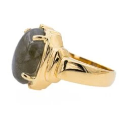 Bague En Or Jaune Et Labradorite -Castafiore Boutique bague or jaune labradorite 596342