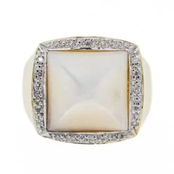 Bague Or Jaune Nacre