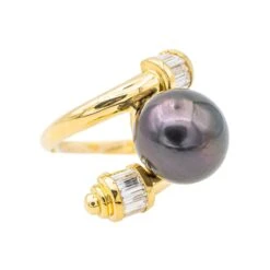 Bague Or Jaune Perle De Tahiti -Castafiore Boutique bague or jaune perle de tahiti 297342