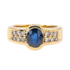 Bague Or Jaune Saphir