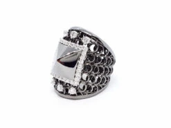 Bague Or Noir Diamant -Castafiore Boutique bague or noir diamant 470389